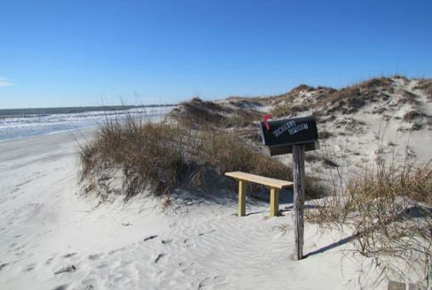 Kindred Spirit mailbox on Bird Island, NC