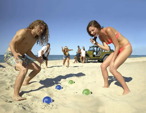 Tidalball set displayed in sand
