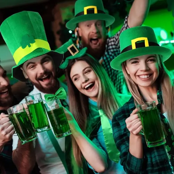 Group wears St. Patrick's Day costumes